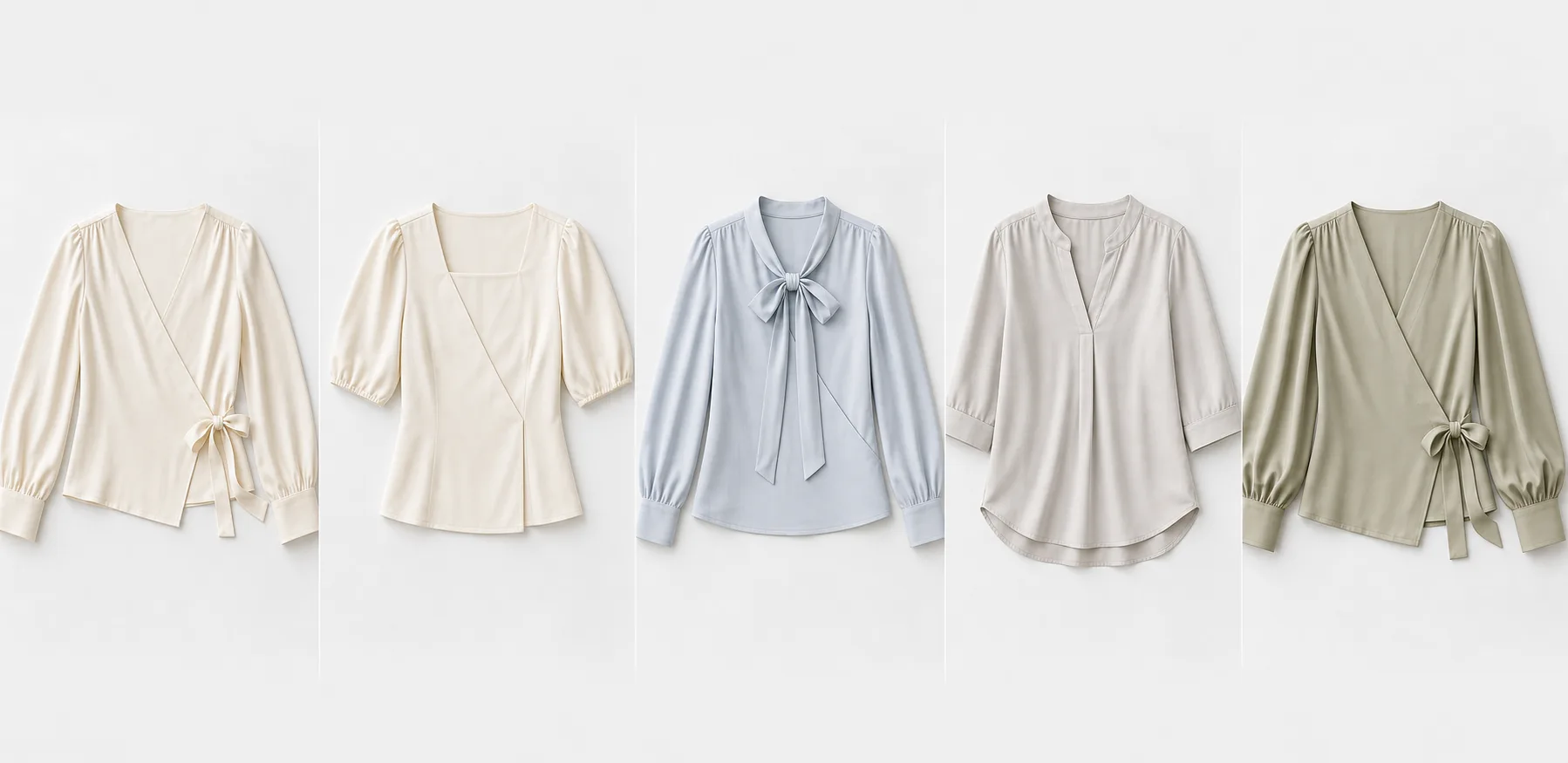 One blouse reference compared with four related clothing line extension concepts